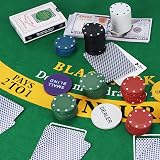 Silver Valley 200 Piece Poker Set Casino Style with Felt Mat Chips Cards Tin view 7
