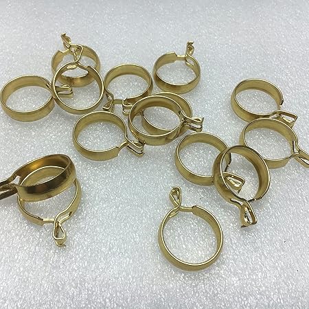 22mm Decorative Bass Cafe Rod Curtain Clips Rings Pack Of 14