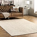 nuLOOM 5x8 Rigo Jute Hand Woven Area Rug, Off