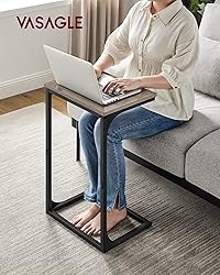 VASAGLE C-Shaped End Table, Side Table for