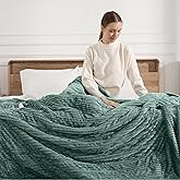 Electric Blanket Full Heated Blanket Full Size - Striped Flannel & Thick Sherpa, 5 Heat Settings & 10 Hour Auto Off with FCC/ETL Certified, Overheat Protection & Machine Washable, Teal 72"x84"