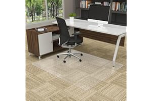 Amyracel Large Office Chair Mat for Low Pile Carpet - 35" x 55" Clear Computer Desk Mat for Home & Offices, Easy Glide Plastic Floor Mat for Office Chair On Carpet