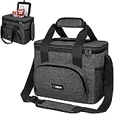 OPUX Soft Cooler Bag, Insulated Collapsible Lunch Cooler Bag for Men Work Camping Beach Travel, Portable Soft Sided Leakproof Waterproof Large Lunch Bag Box with Shoulder Strap 18 Cans, Charcoal Gray