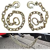 ANISUN 36" Trailer Safety Chains with 5/16" Hook for Trailers Boats Fifth Wheel Safety Tow Chain (Pack of 2)