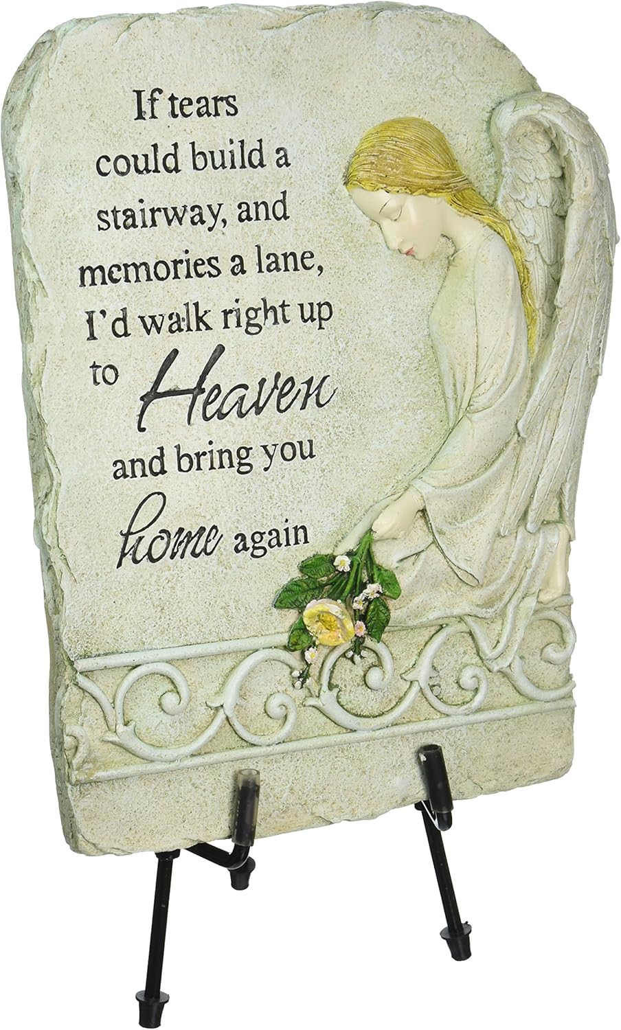 Carson Home Accents Peaceful Reflections Garden Marker with Easel Stand, 15-Inch High, Memories : Outdoor Decorative Stones : Garden & Outdoor