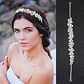 Oriamour Crystal Wedding Headbands Handmade Bridal Headpieces For Bride Flower Girl Wedding Hair Accessories For Bridesmaids Prom Party (Silver)
