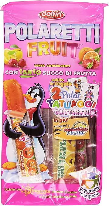 title=Dolfin- Polaretti Fruit, Ghiaccioli Pronti Da Congelare- 400 Ml