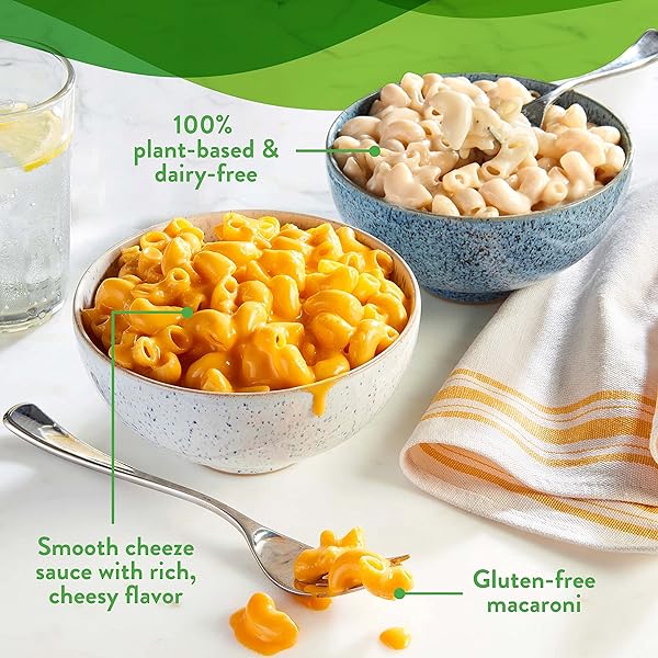 DAIYA, DAIRY FREE GLUTEN FREE CHEDDAR STYLE VEGAN MAC AND CHEESE, 10.6 OUNCE