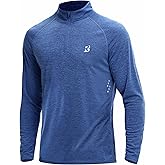 Roadbox UPF 50+ Long Sleeve Shirts for Men - Quarter Zip Pullover Quick Dry Rash Guard for Running Golf Fishing Workout