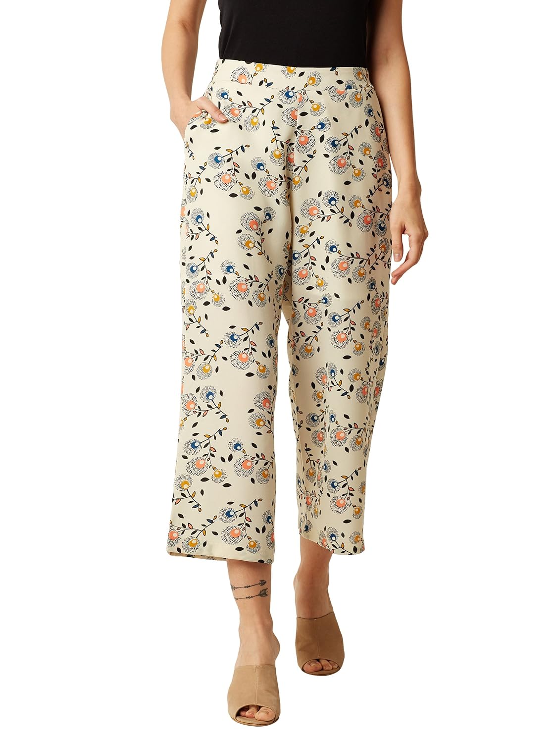 miss chase women's multicolored printed culottes
