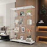 nifoti 66.5" H 4-Shelf Extra Large Glass Display