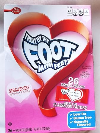 Betty crocker Fruit by the foot valentine Mini feet 26ct (016000401969)