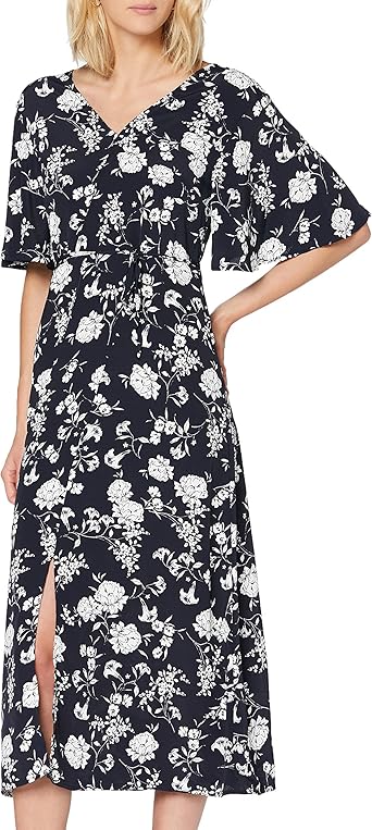 flute sleeve midi dress