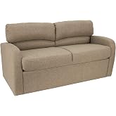 RecPro Charles 60" RV Jackknife Sleeper Sofa Oatmeal | Converts to Bed, Space Saving, Foam Cushions, Long Lasting
