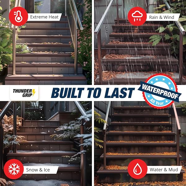 STAIR EDGE PROTECTOR 48 FT – BROWN RUBBER EDGE TRIM FOR STEPS – STAIR NOSE MOLDING – RUBBER NOSE TRIM – FIT FOR INDOOR AND OUTDOOR – NON SLIP AND WATERPROOF