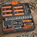 VonHaus 130-Piece Socket Set 1/4" Drive Ratchet Kit with Case view 9