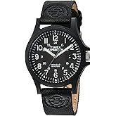 Timex Men's TW4B08100 Expedition Acadia Black Leather/Nylon Strap Watch