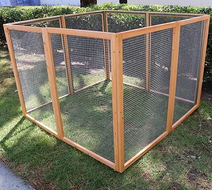 Magshion Wooden Chicken Coop Rabbit Hutch Pet Cage Wood Small Animal Poultry Cage Run