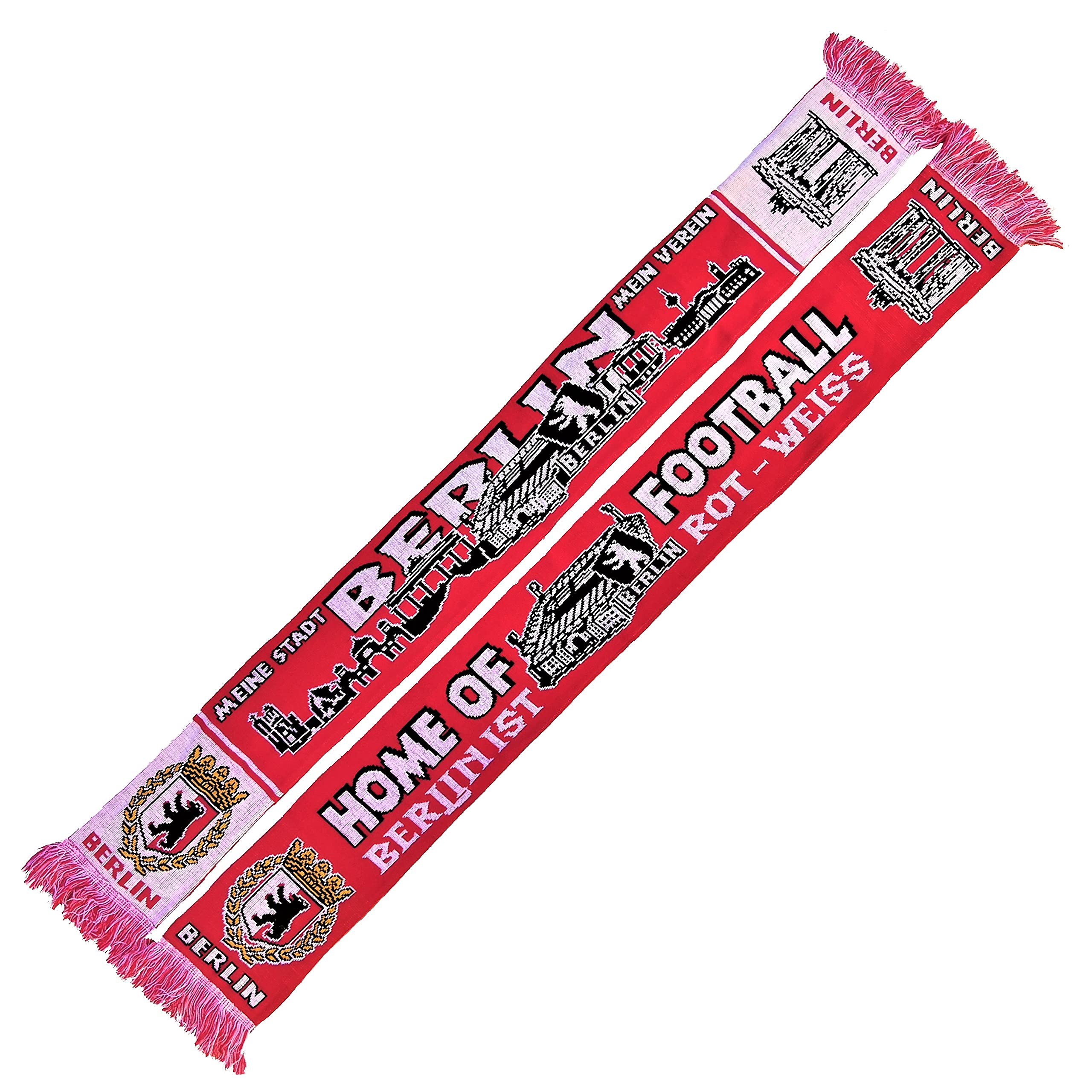 Generisch Berlin Football Scarf, Berlin Skyline Scarf Berlin is Red/White (Knitted Scarf), Blue, White, Black, One Size