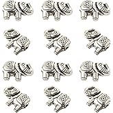 Honbay 50PCS Antique Silver Lucky Elephant Animal Spacer Beads for Jewelry Making