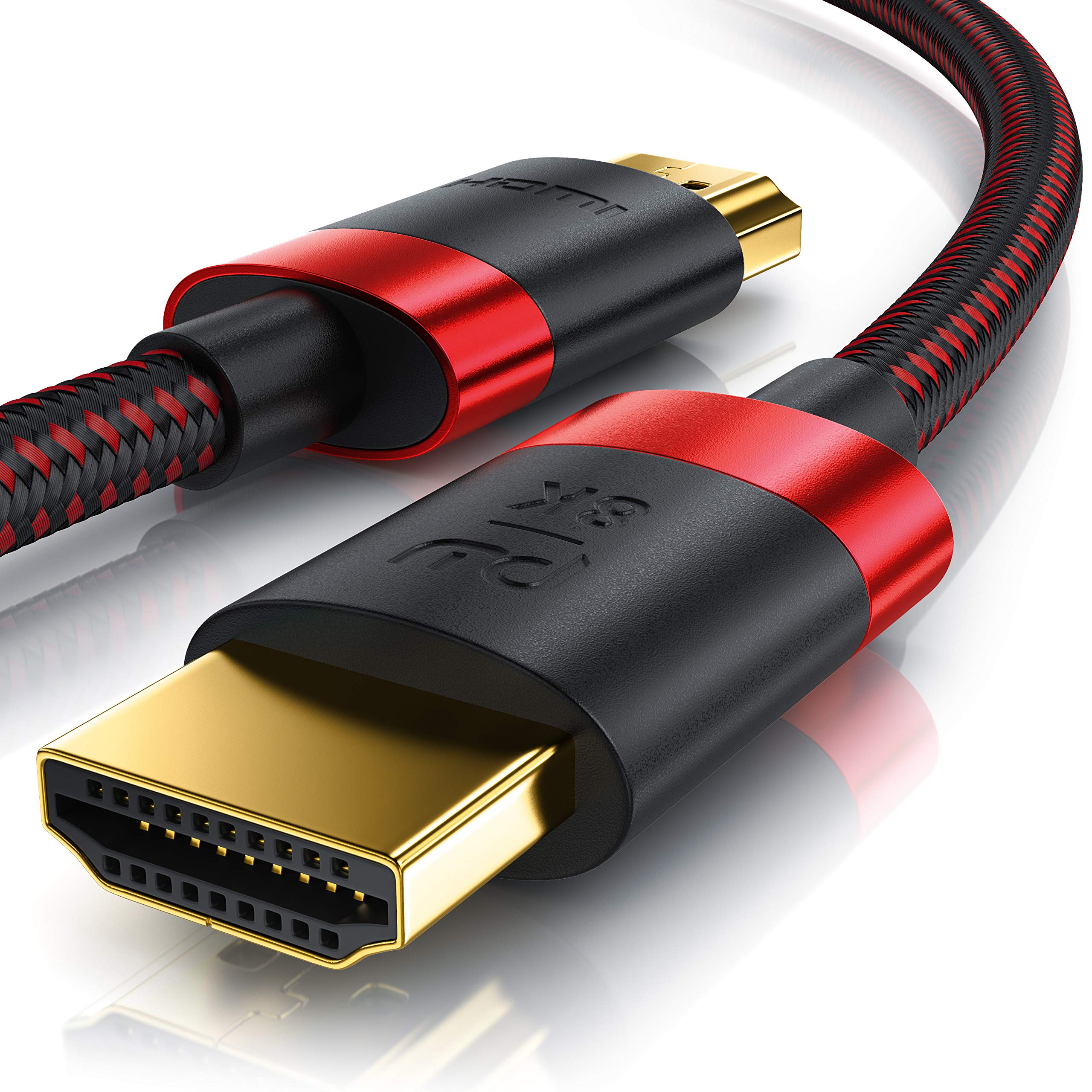 Primewire - HDMI 2.1 8k 4k Cable 2M, 8k@30Hz 120Hz DSC, 4k@60Hz 120Hz 144Hz 240Hz DSC, UHD II High Speed Ethernet HDMI Lead 3D HDR 10+ eARC Dolby Vision Compatible with PC Laptop TV Sky PS5 PS4 Xbox