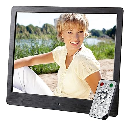 Intenso Media Artist Digitaler Bilderrahmen (20,3 cm (8 Zoll), TFT-Farbdisplay, SD, SDHC, MMC Slot, Video-Function, Fernbedie