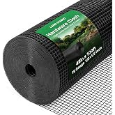 Land guard 48 inch&times;100 ft Black Vinyl Coated Hardware Cloth, 19 Gauge 1/2 inch Black PVC Hardware Cloth, Welded Wire Fence Supports Poultry Netting Cage Fence&hellip;&hellip;&hellip;&hellip;