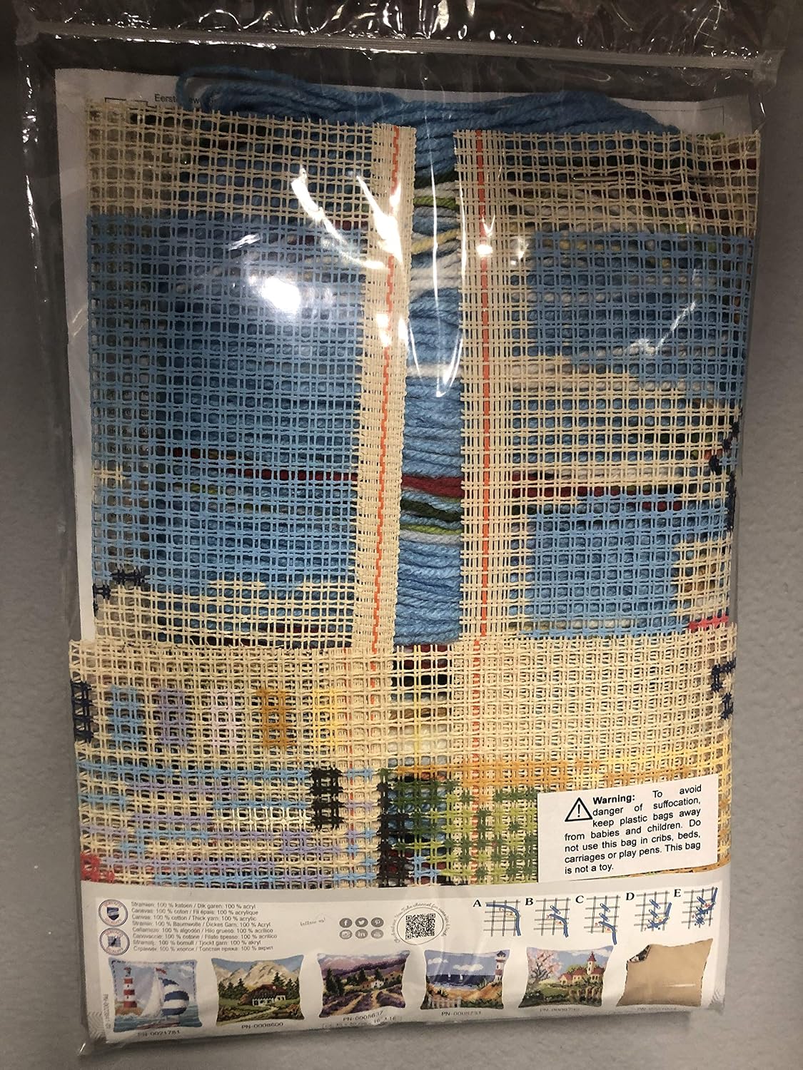 Vervaco Lighthouse Scene Cross Stitch Cushion, Multi-Colour, 1200\673 - Image 3