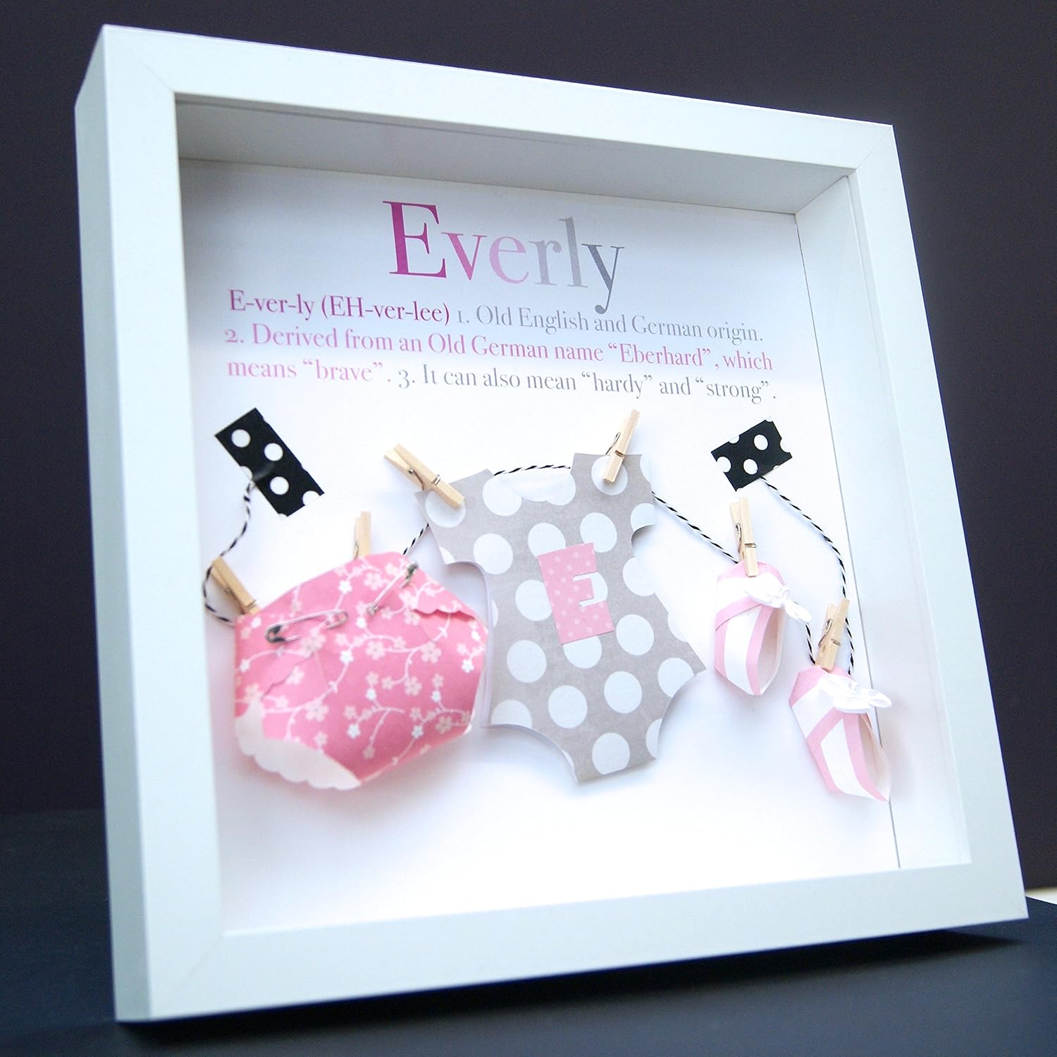 personalized baby shadow boxes