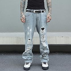MZNBURAM Men's Non-Stretch Regular Fit Straight-Leg