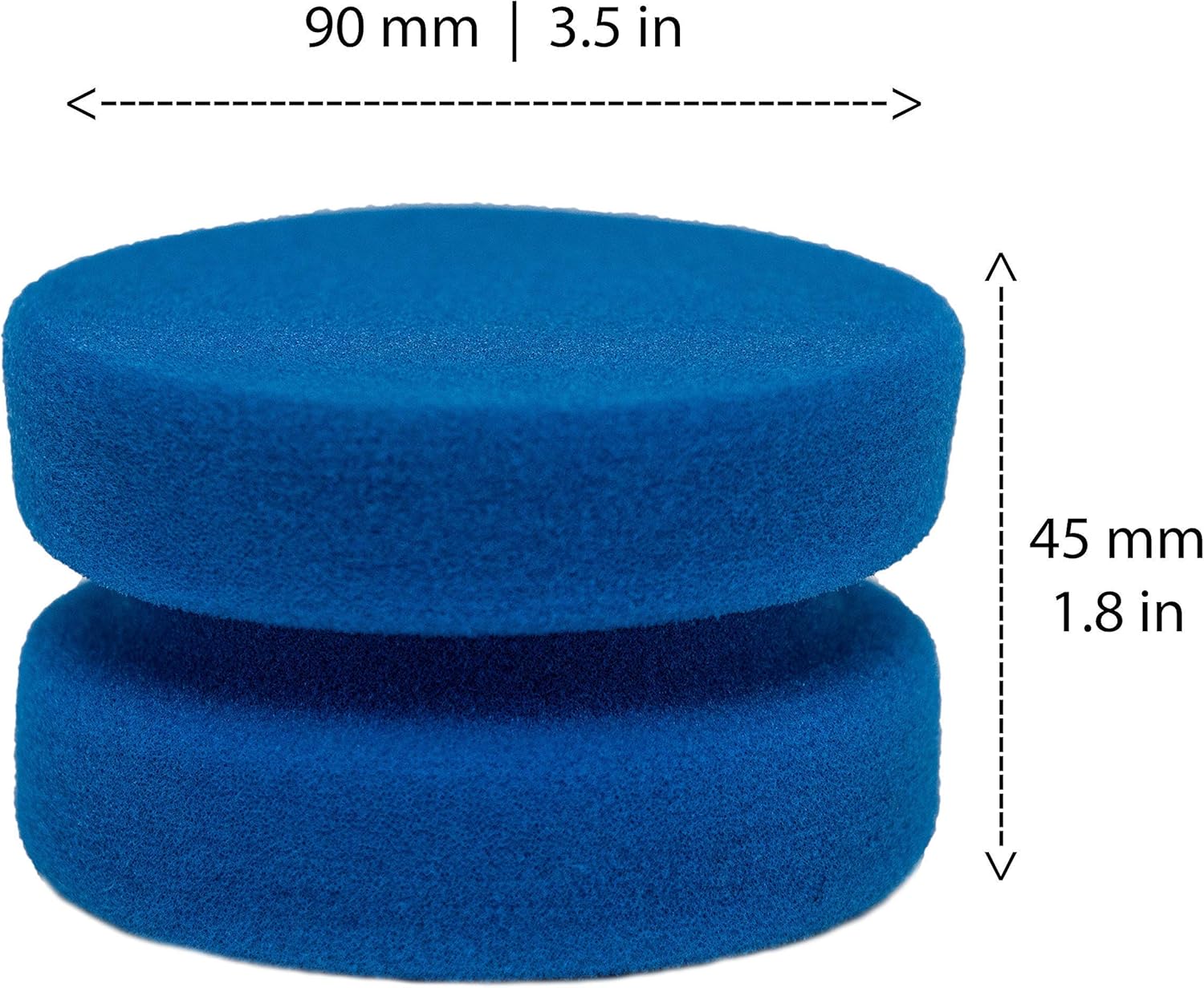 Qualrite 2 Pack Paint Sponge Applicator Complete with Mesh Hang Dry Storage Bag, Blue Circular 3 Inch