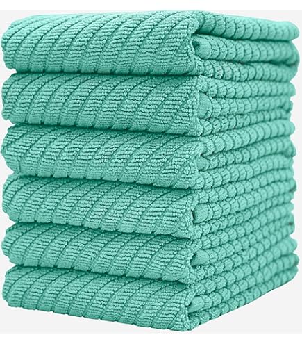 Juego De 8 Trapos De Cocina Súper Absorbentes - 65x45 Cm, Secado Rápido, Con Lazo Para Colgar, Poliéster/poliamida