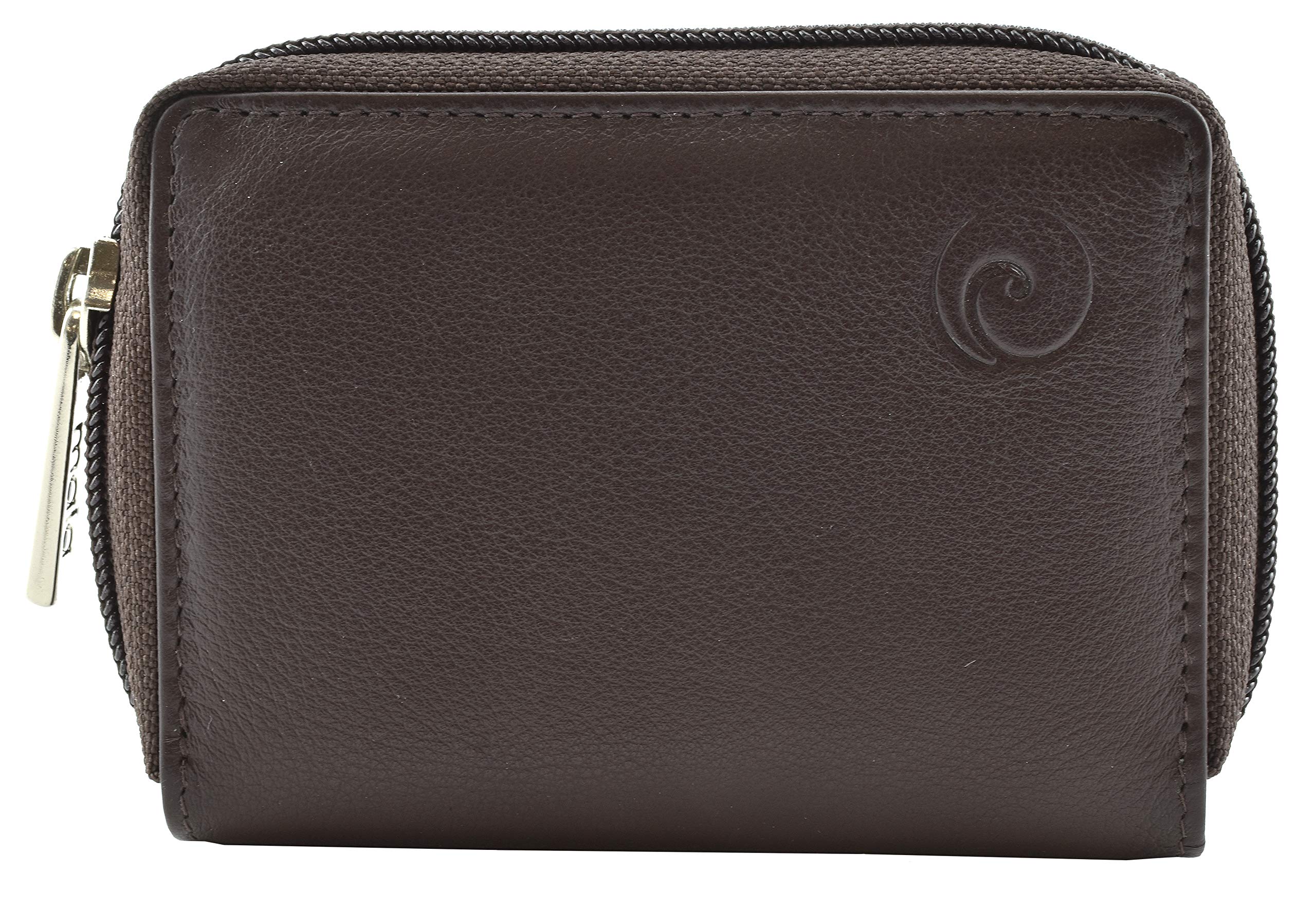 Mala Leather Origin Collection Leather Concertina Credit Card Holder with RFID Protection 552_5 Brown