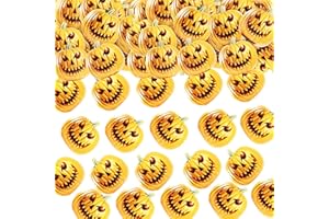 Ercadio 40Pcs Edible Wafer Paper Halloween Pumpkin Cupcake Toppers Edible Pumpkin Cake Picks Halloween Horror Pumpkin Cupcake Decors for Halloween Theme Baby Shower Party Cake Decoration