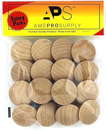 Wood Knobs For Cabinet Doors Dresser Furniture Drawers 1 1 2