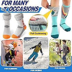 ANTSANG Kids Merino Wool Ski Socks for Girls Boys