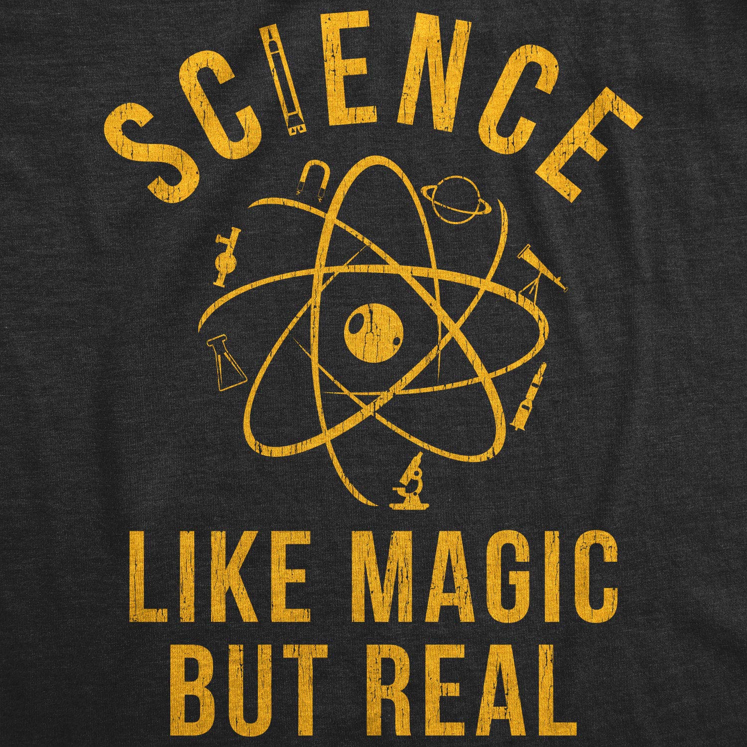 Crazy Dog T-Shirts Mens Science Like Magic But Real T Shirt Funny Nerdy Teacher Tee