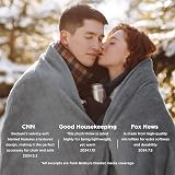 Bedsure Fleece Throw Blanket 150x200 cm Silver Grey Microfibre Cozy Soft view 4