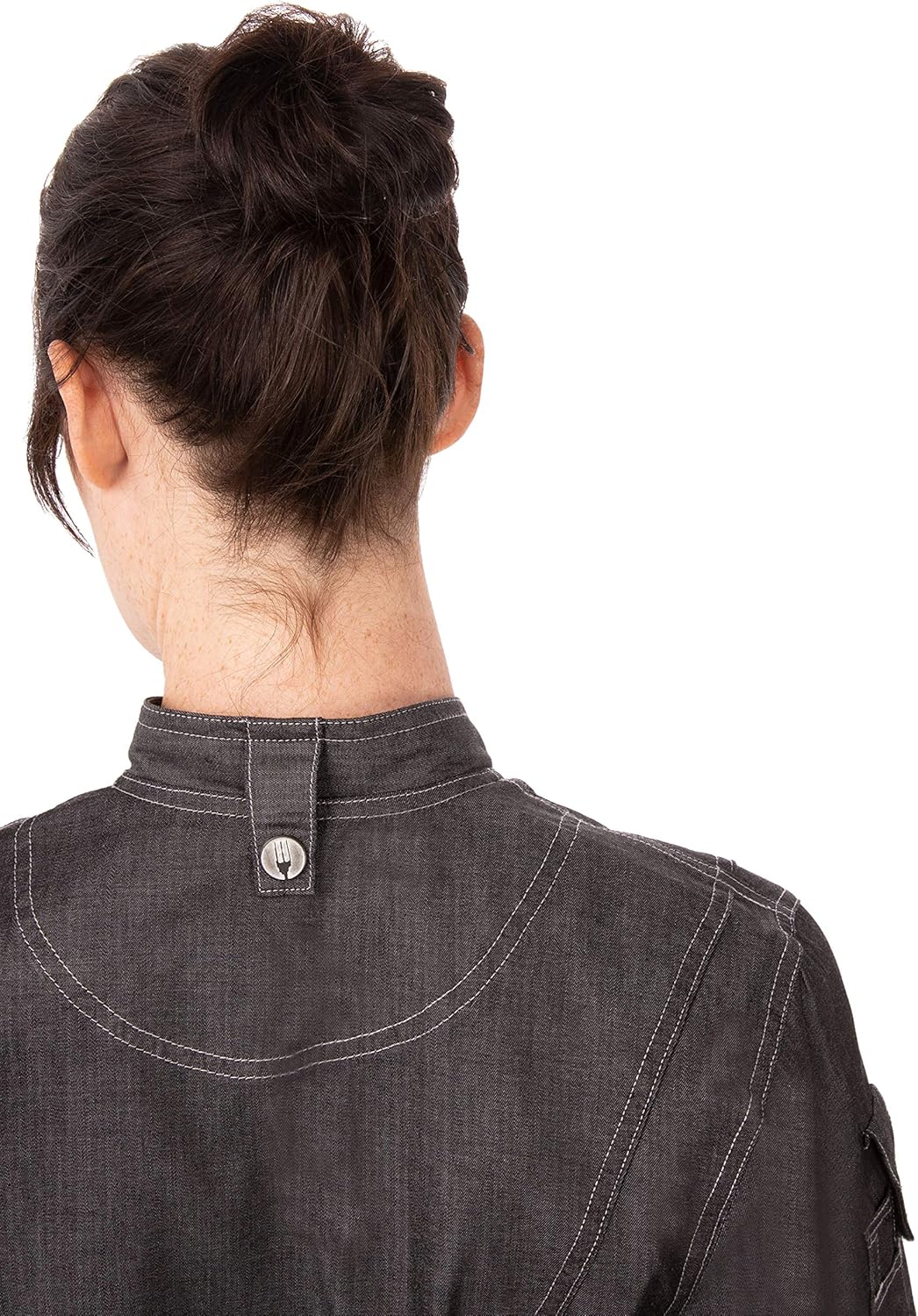 Chef Works Women's Gramercy Denim Chef Coat: Clothing