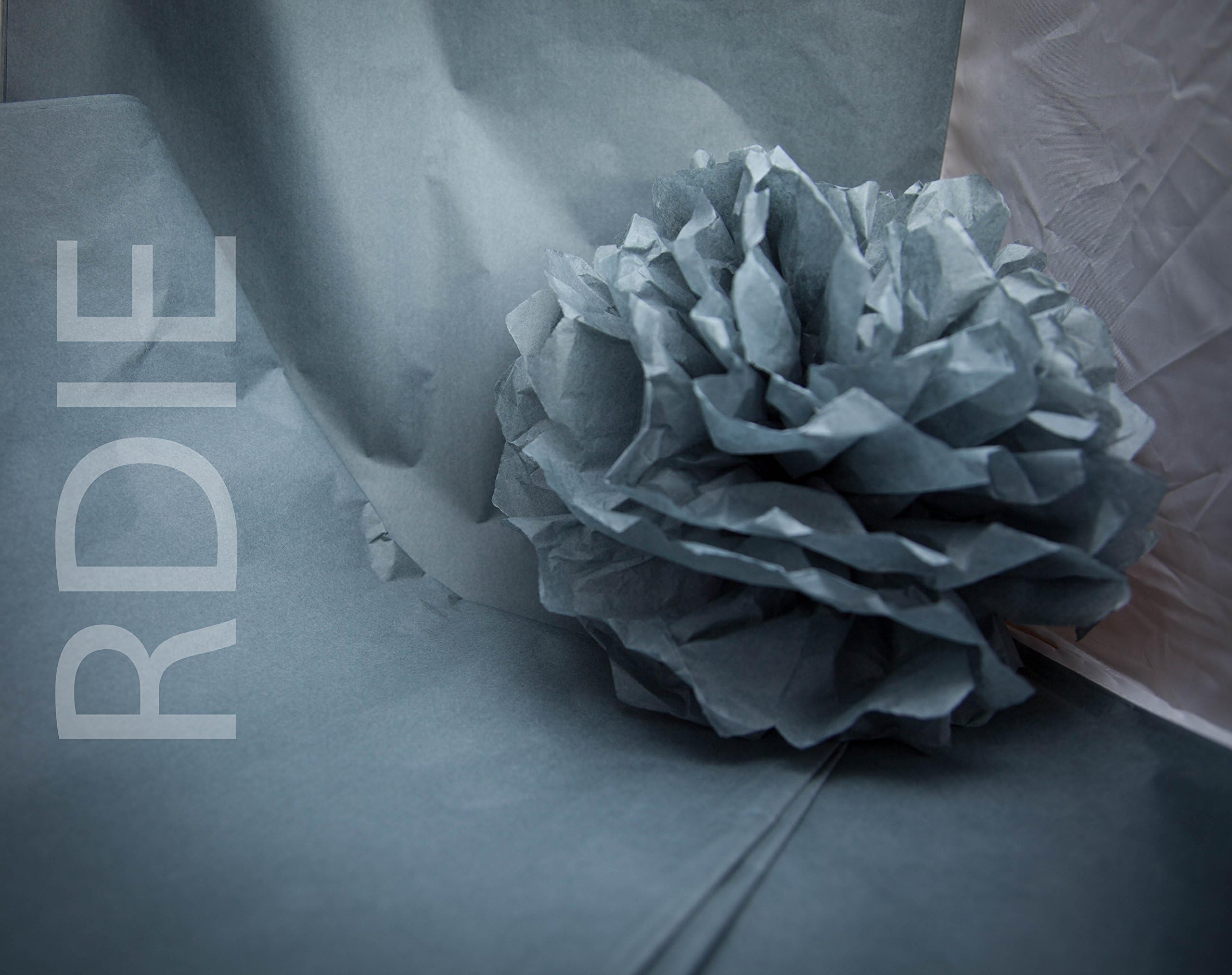 480 Sheets of Silk Paper Dark Grey, 50 x 75 cm 18 g