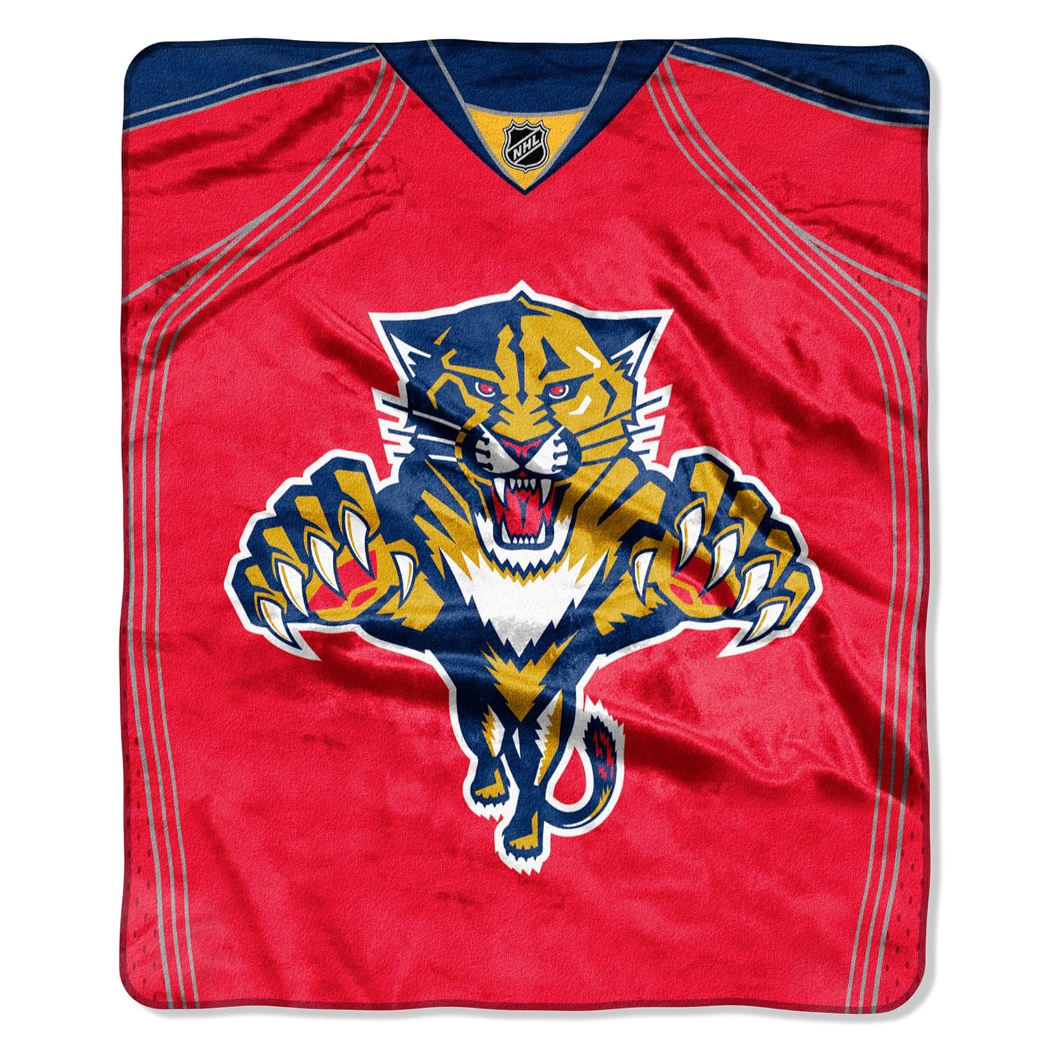 Officially Licensed NHL "Pro Jersey" Plush Raschel Throw Blanket, 50" x 60"