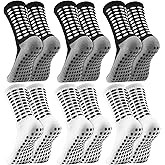 Jspupifip Grip Soccer Socks Non Slip Kids's Teenager's Athletic Socks for Football Basketball Sports