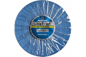 KNEYSAN Lace Front Support Wig Tape Double Sided Waterproof Super Hold Adhesive for Wig Hair Extension Hair Pieces Lace Wigs Men's Toupee Beards Made in the USA Safe and Easy to Use (36Yard-1.0cm wide)