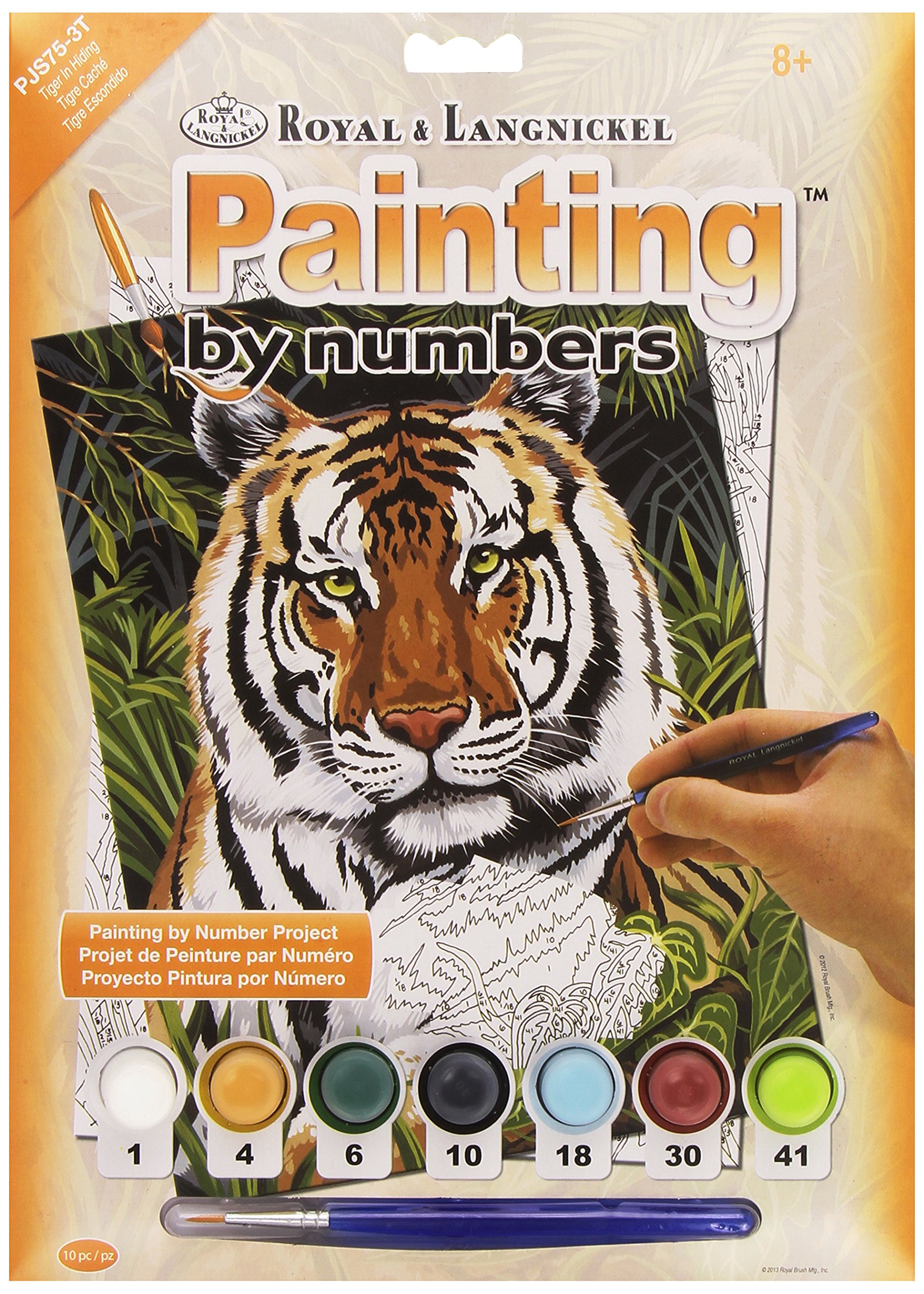 Royal & Langnickel Tiger In Hiding Design Paint by Numbers Kit