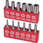 Torx Plus 5-Point Tamper-Proof Security Bits - 12Pc Torx Star 5 Point, Security Tamper Proof, Driver Bit Set TS7,8,9,10,15,20,25,27,30,40,45,50 Multifunction Damage/Shear Resistant Torque Kit