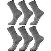 Toes&Feet Mens Seamless Anti Stink Odor Blister Resistant Quick Dry Sweat Proof Breathable Quarter/Crew Mid Calf Dress Socks