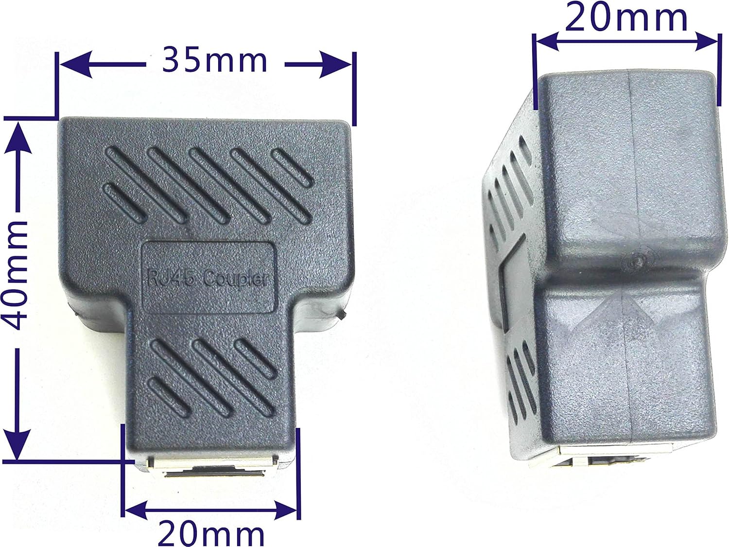 zdyCGTime RJ45 Splitter adapter LAN Connector 1 Female to 2 Female,Suitable for Super category 5 Ethernetï¼category 6 Ethernet.(1Pack) - Image 4