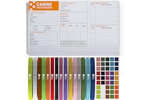 Good|Harbor Pet Puppy Whelping ID Kit - Dog ID Collars, Sticker Sheet & Vaccination Record Booklets
