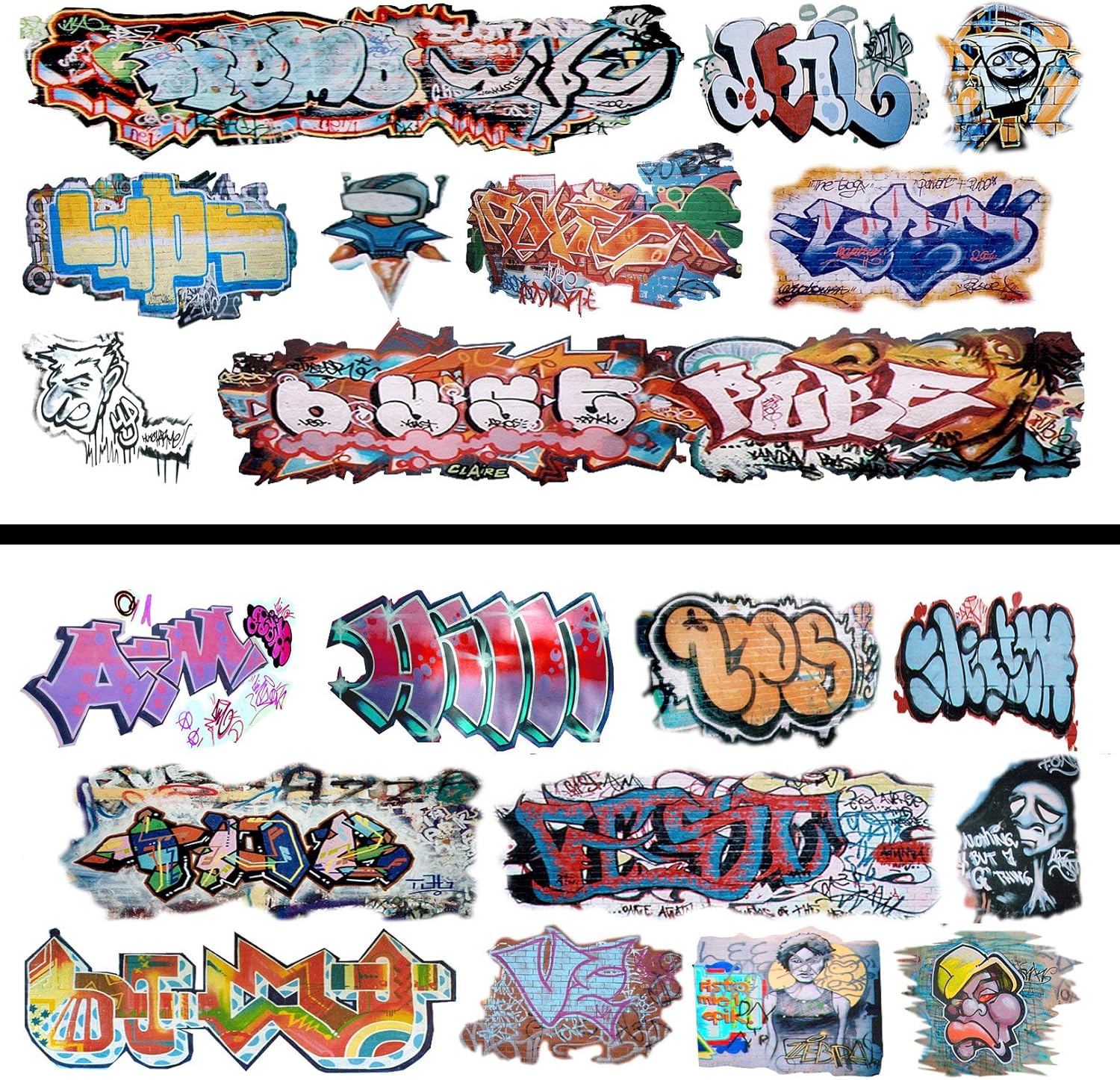 HO Scale Graffiti Waterslide Decals 2Pack 17 Weather