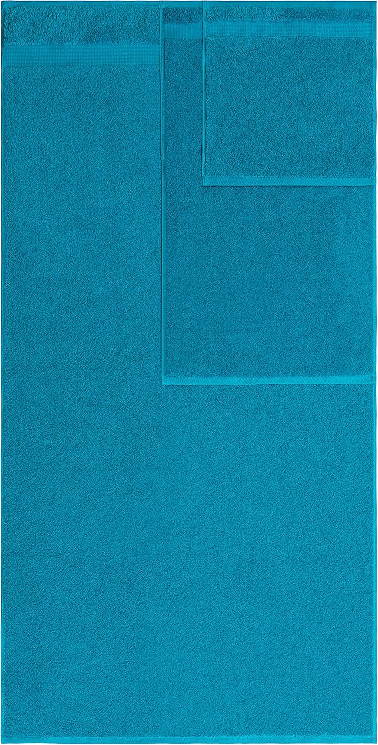 Hotel & Spa Quality, Absorbent & Soft Decorative Kitchen & Bathroom Sets, 100% Turkish Genuine Cotton 6 Piece Towel Set, Includes 2 Bath Towels, 2 Hand Towels, 2 Washcloths - Ocean Aqua: Home & Kitchen